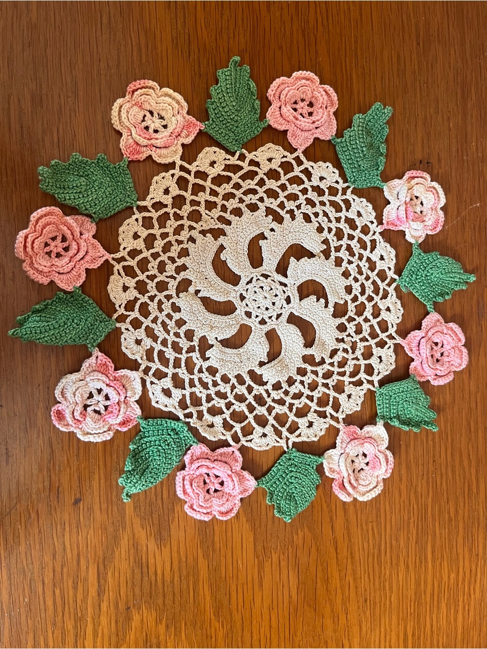 Vintage Rose Doily